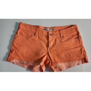 Y2K Levi's Orange Denim Shorts Cuffed Hem Casual Summer‎ Size 11